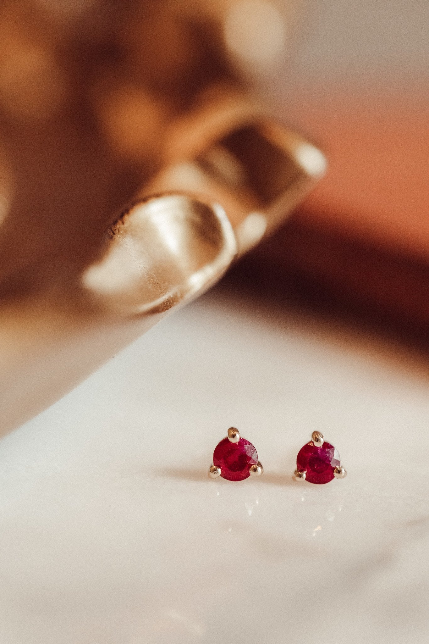 Gemstone Stud Earrings