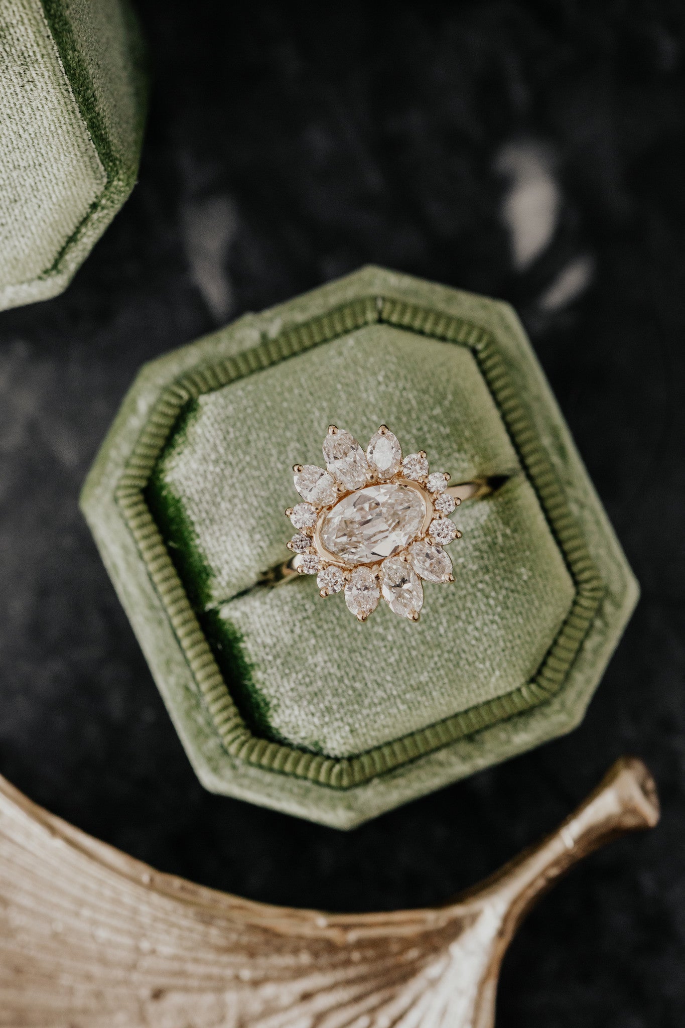 The Ray 1.11 ct Old Mine Cut Oval Diamond Ring