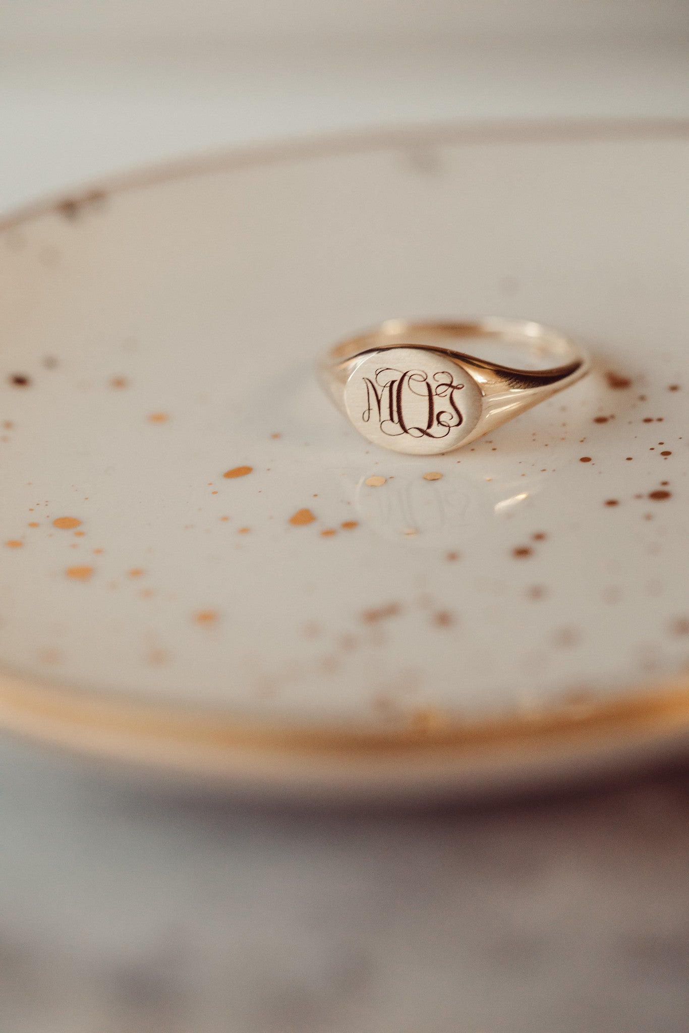 East West Oval Signet Ring