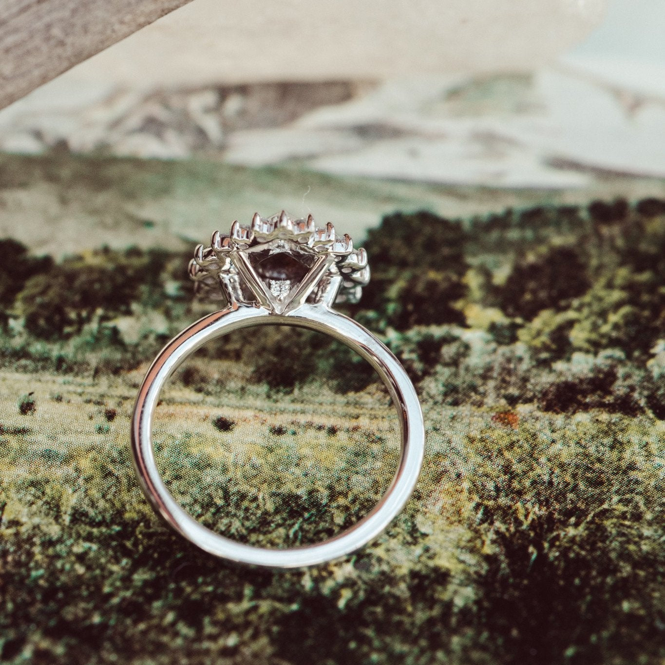 The Denali 1.35 ct Pear Rustic Diamond Ring