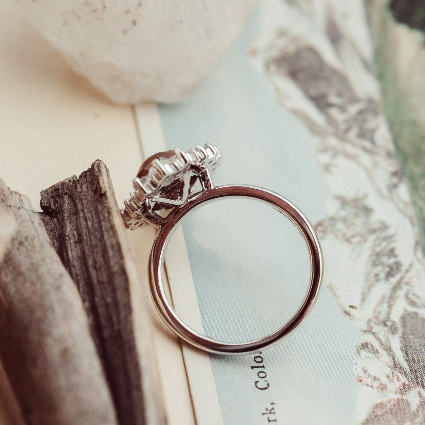 The Everest 2.25 ct Round Rustic Diamond Ring
