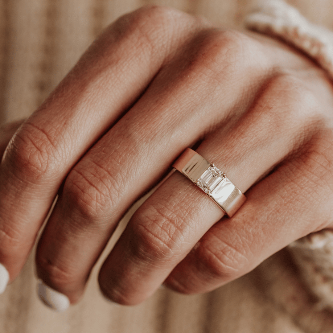 The Maya Emerald Cut Solitaire