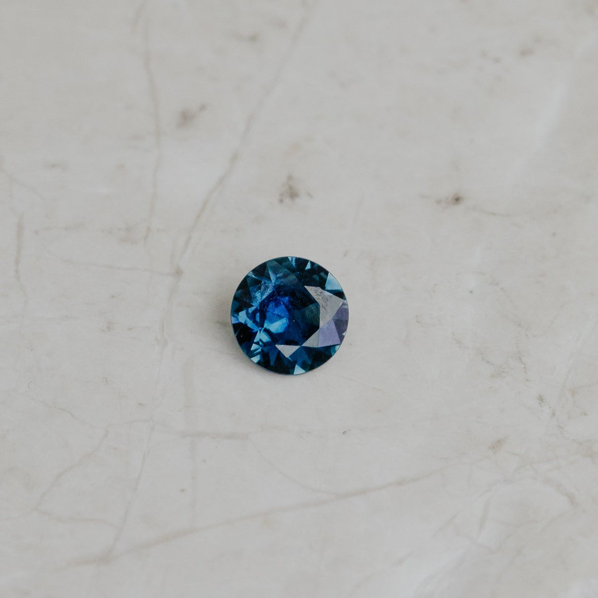 Build Your Own .84 ct Round Blue Australian Sapphire Ring