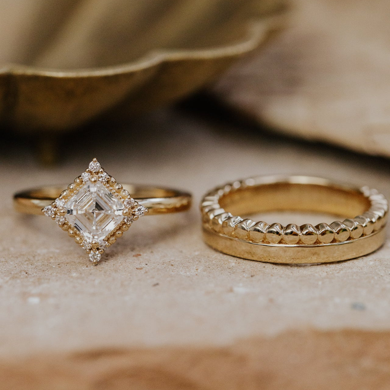 The Aurora Asscher Cut Ring