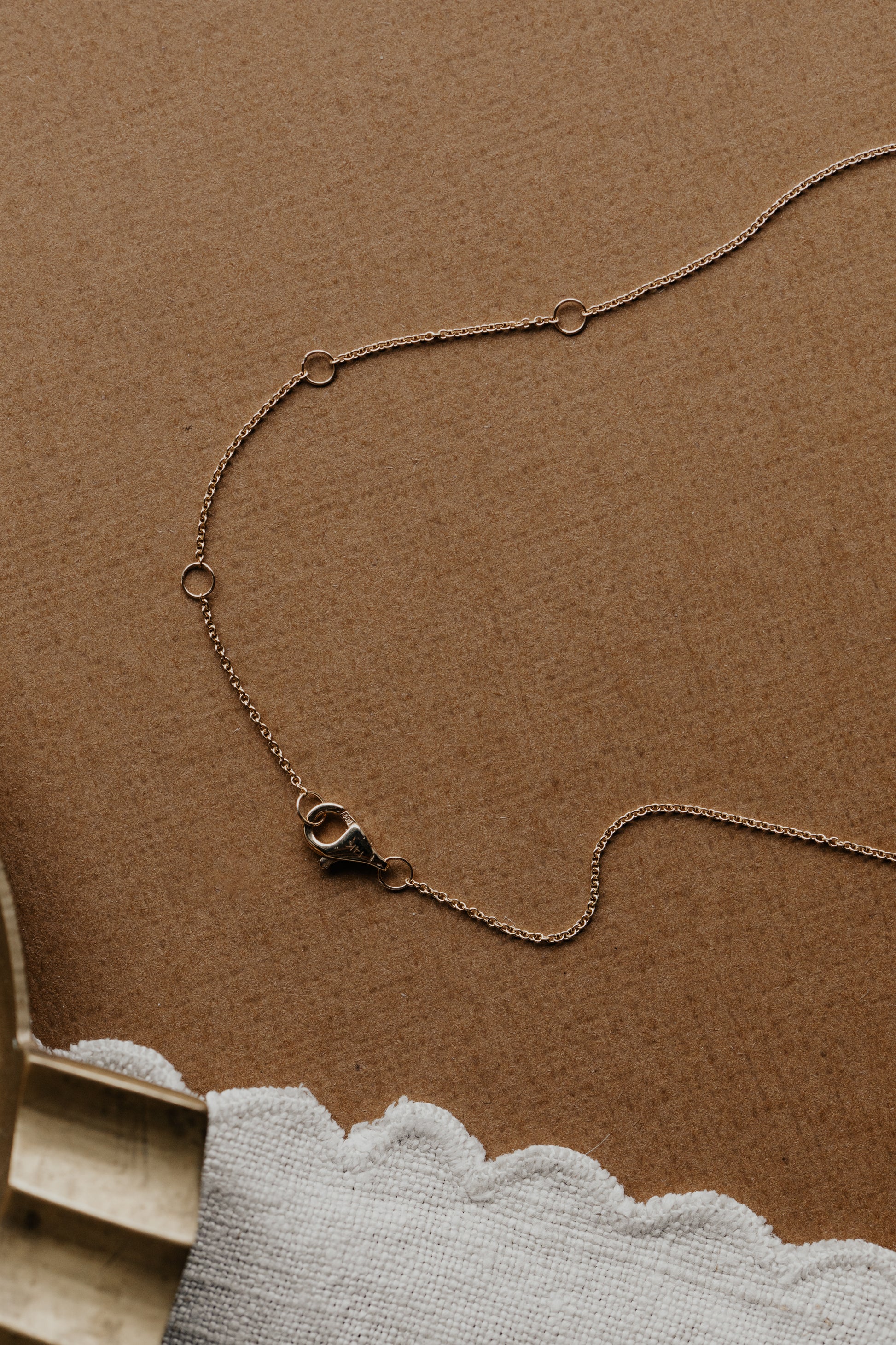 Curved Pave Diamond Bar Necklace clasp