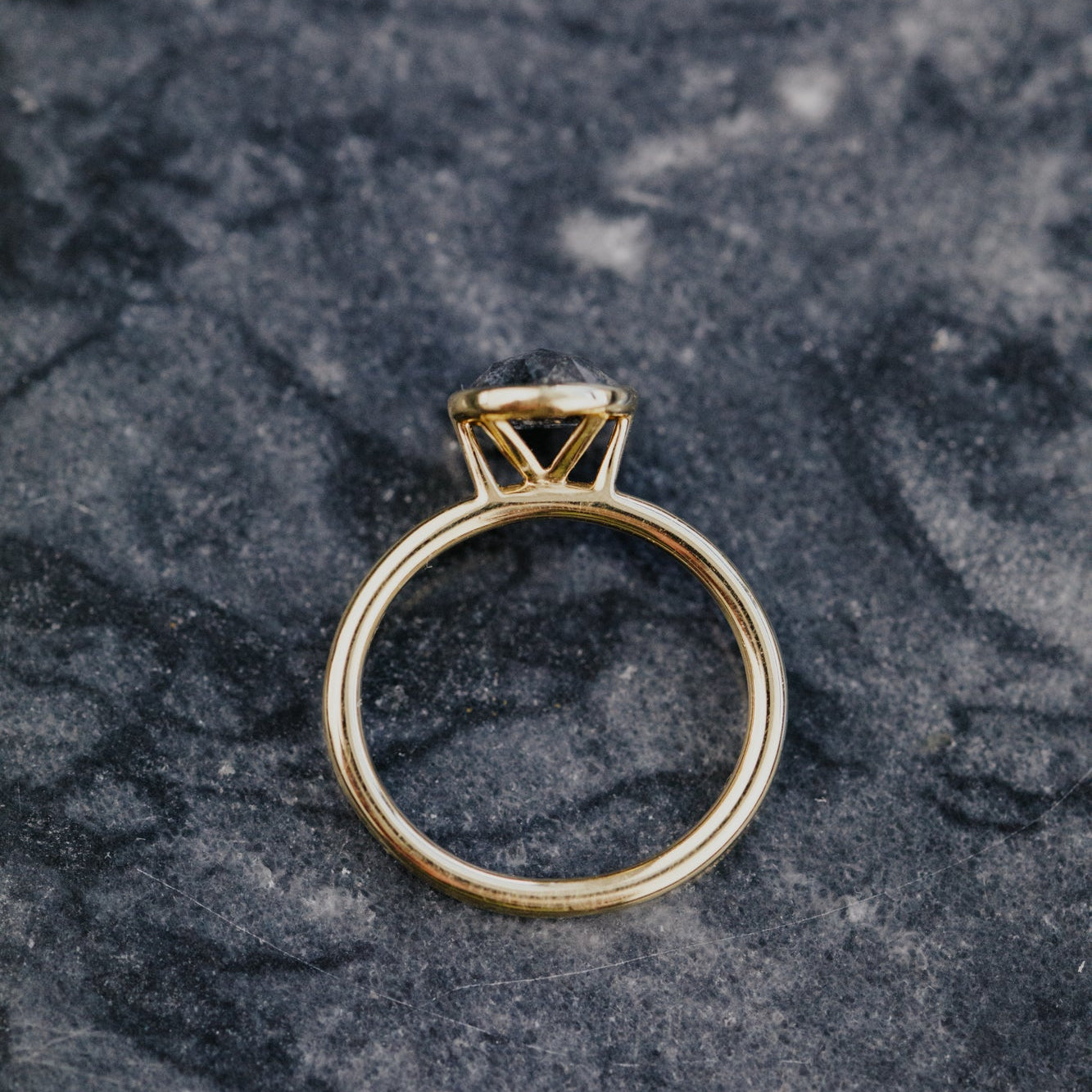 The Bailey 1.56 ct Round Galaxy Diamond Bezel Solitaire