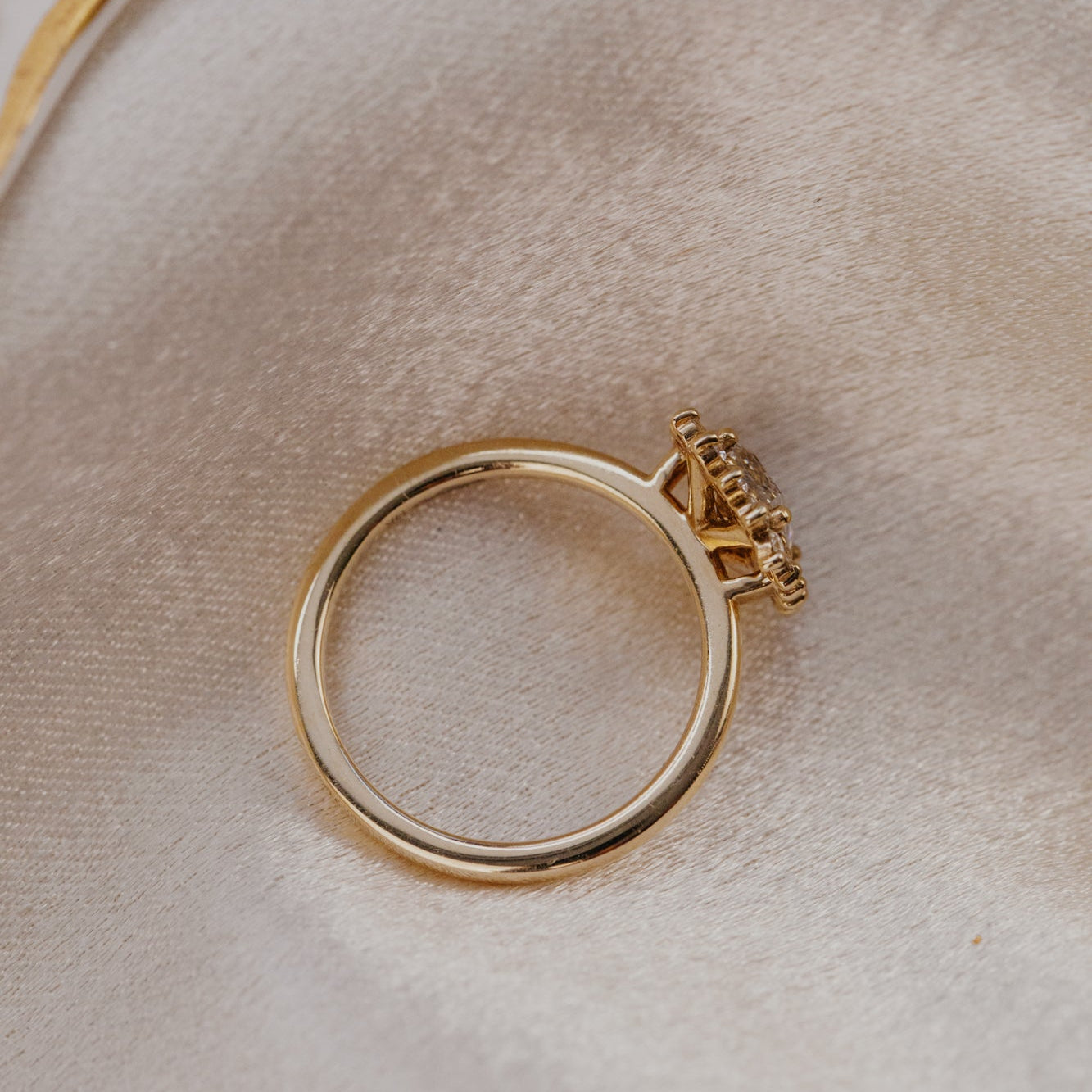 The Camille 1.03 ct Emerald Cut Champagne Diamond Ring