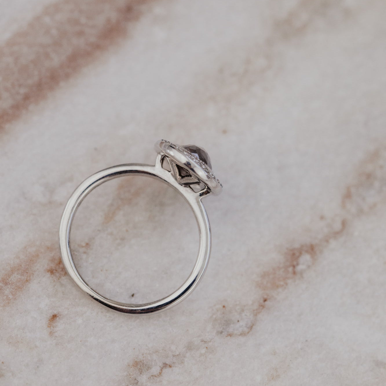 The Powell 1.72 ct Oval Rustic Diamond Ring