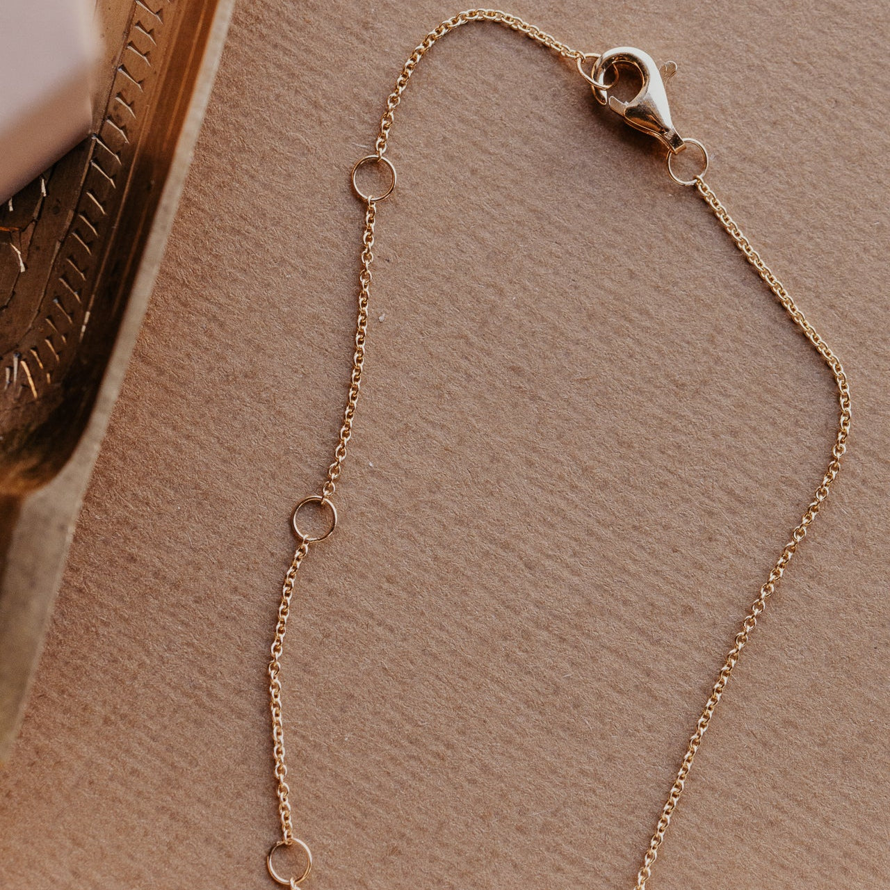 Lobster clasp design for the Mini Two Pear Diamonds on Chain Necklace