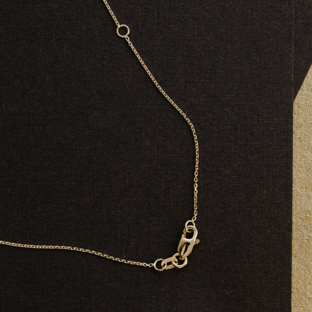 Five Tiny Gold Heart Station Necklace