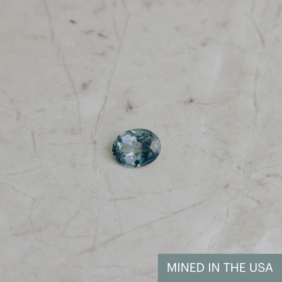 Build Your Own .96 ct Oval Blue Montana Sapphire Ring
