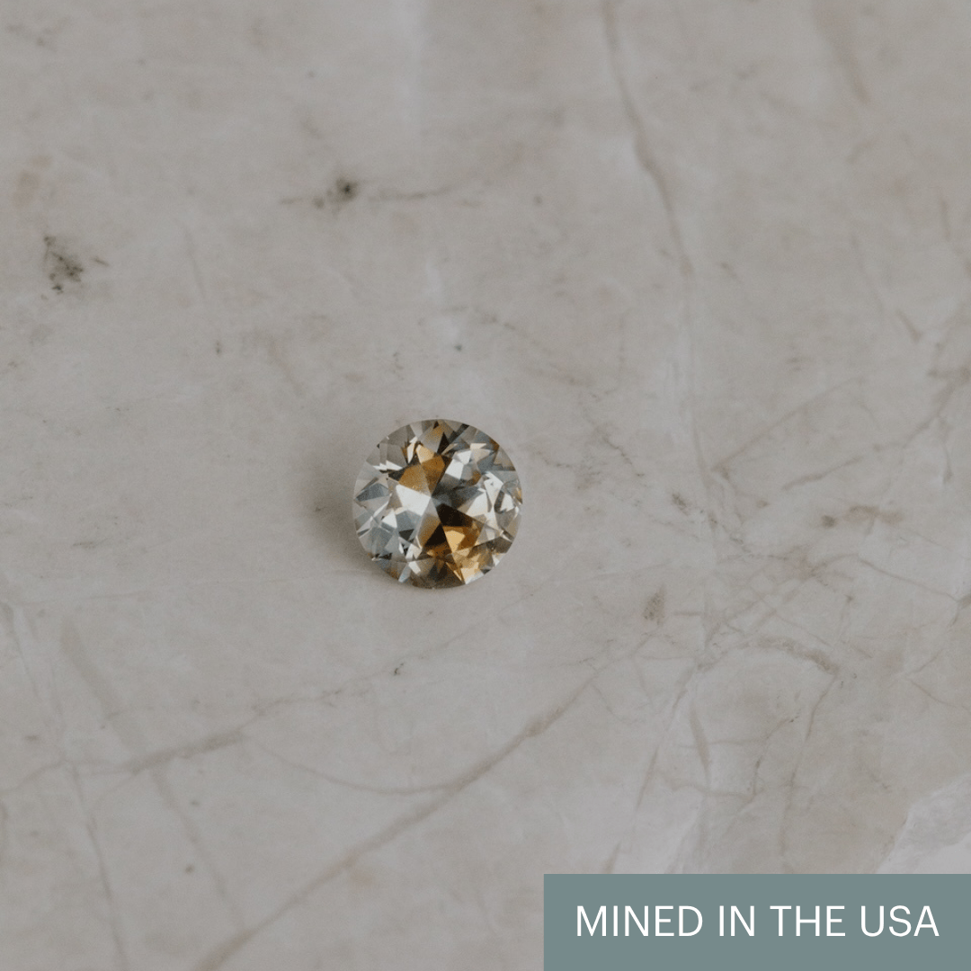 Build Your Own .48 ct Round Gold Montana Sapphire Charm Necklace