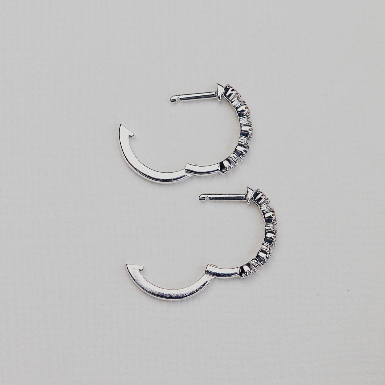 Rainbow Sapphire Huggie Earrings