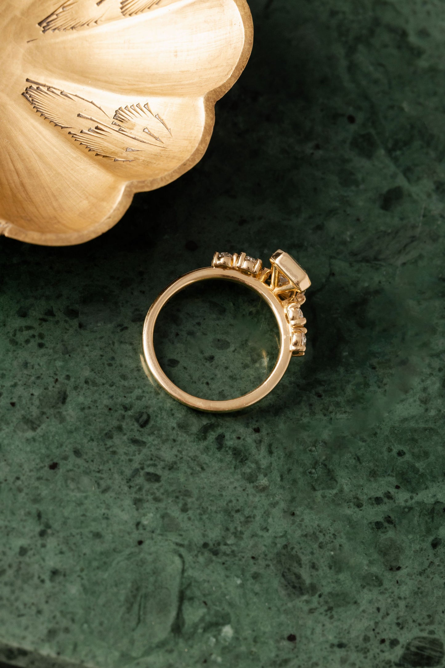 The Billie 1.80 ct Emerald Cut Champagne Diamond Ring