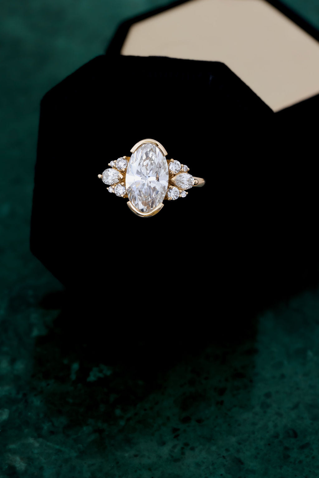 The Rene 2.45 ct Moval Natural Diamond Ring