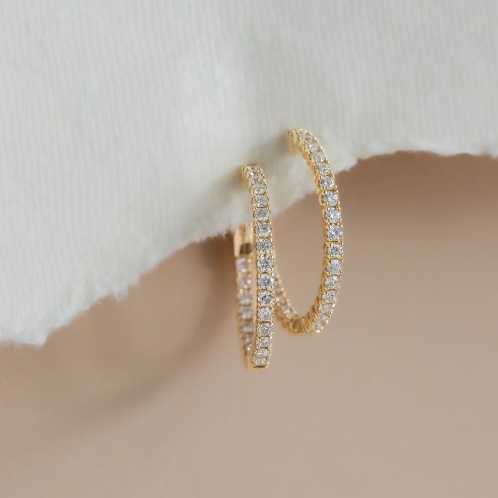 Large Inside Out Hoop Earrings