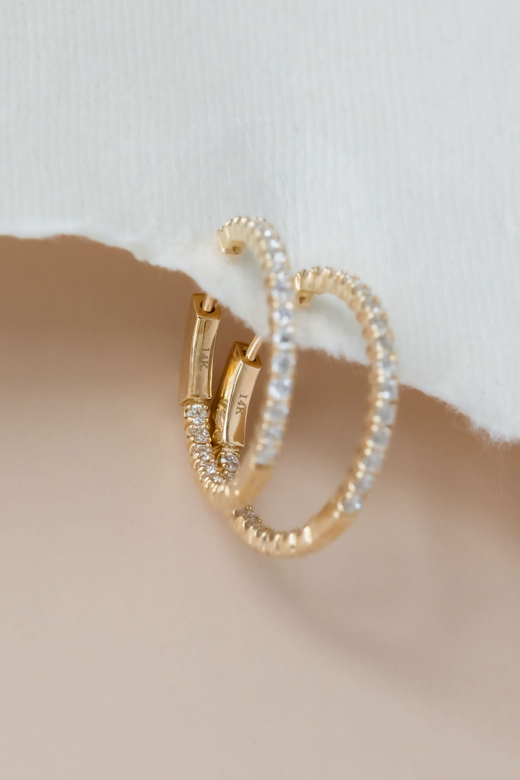 Large Inside Out Hoop Earrings