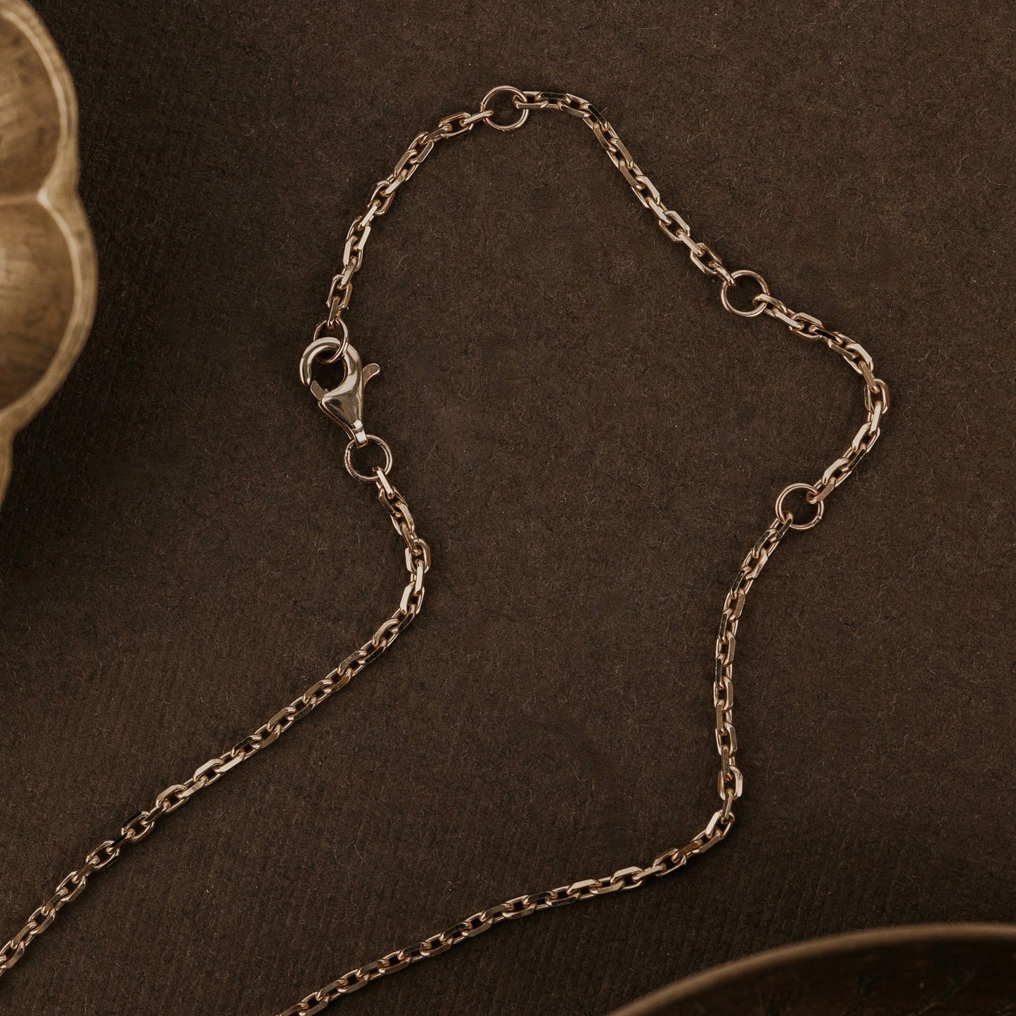 Bezel Set Diamond Partial Tennis Necklace on Chain