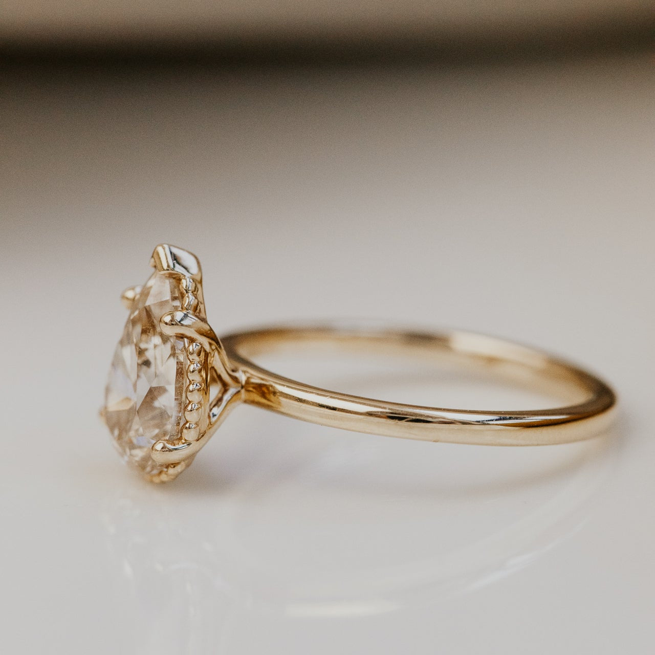 The Charlotte 2.00 ct Pear Champagne Diamond Solitaire