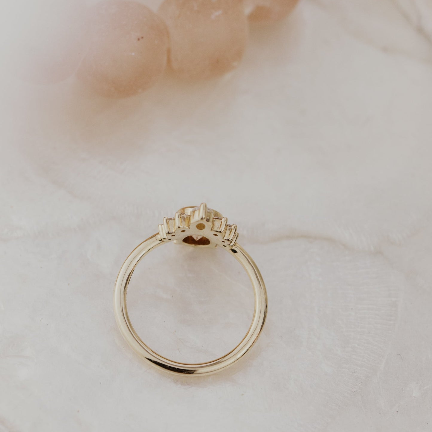 The Athena 1.45 ct Oval Peach Garnet Ring