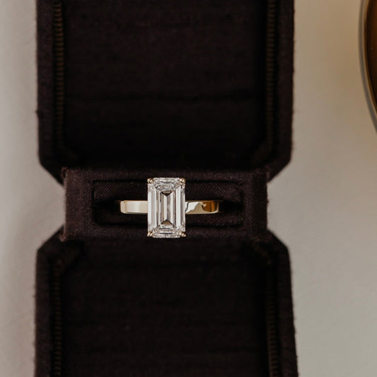 The Octavia Emerald Cut Solitaire Ring