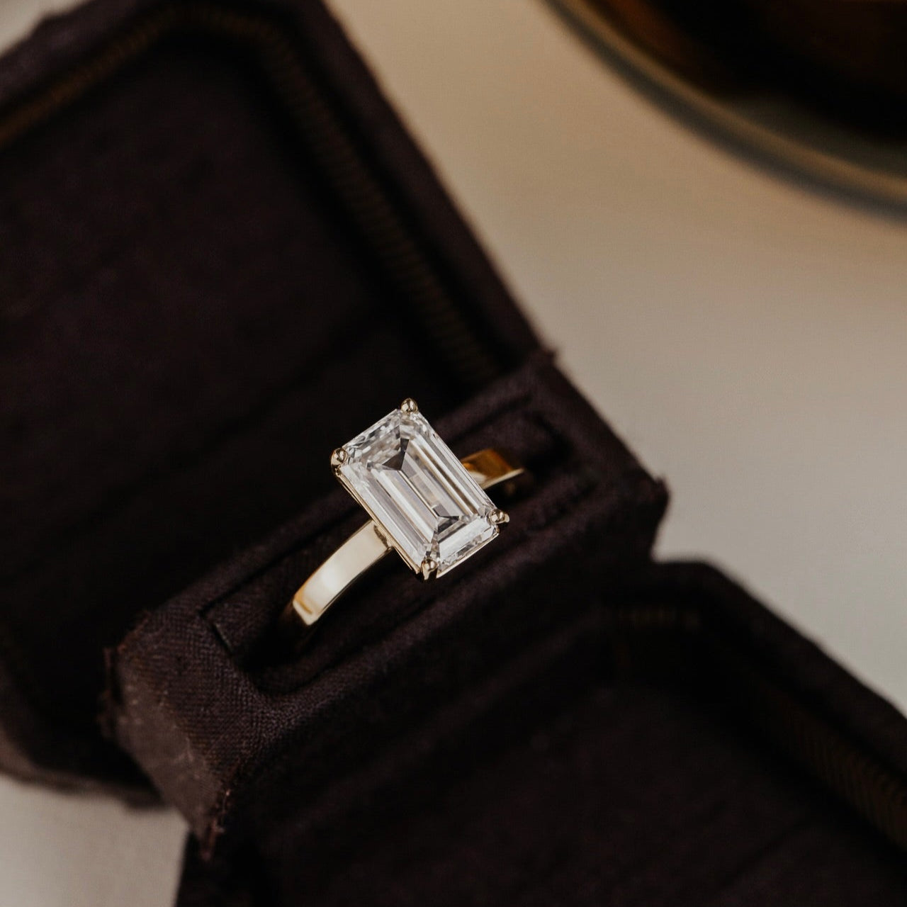 The Octavia Emerald Cut Solitaire Ring