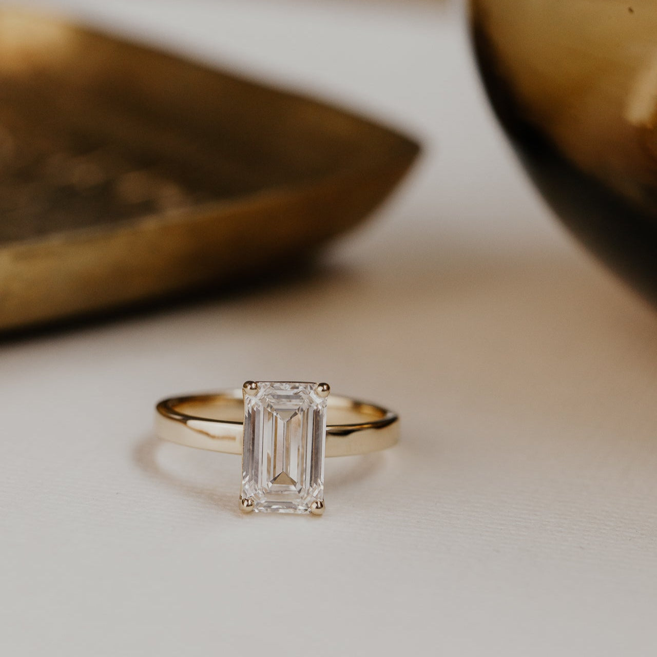 The Octavia Emerald Cut Solitaire Ring