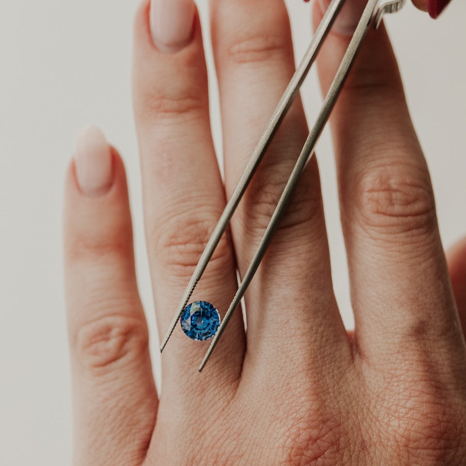 Build Your Own 1.89 ct Round Ceylon Blue Sapphire Ring