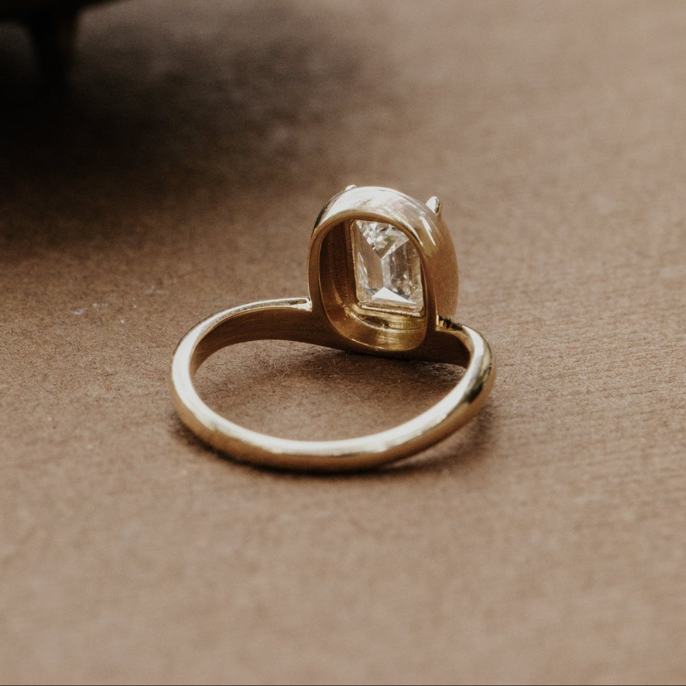 The Dawn Emerald Cut Lab Grown Diamond Pinky Ring