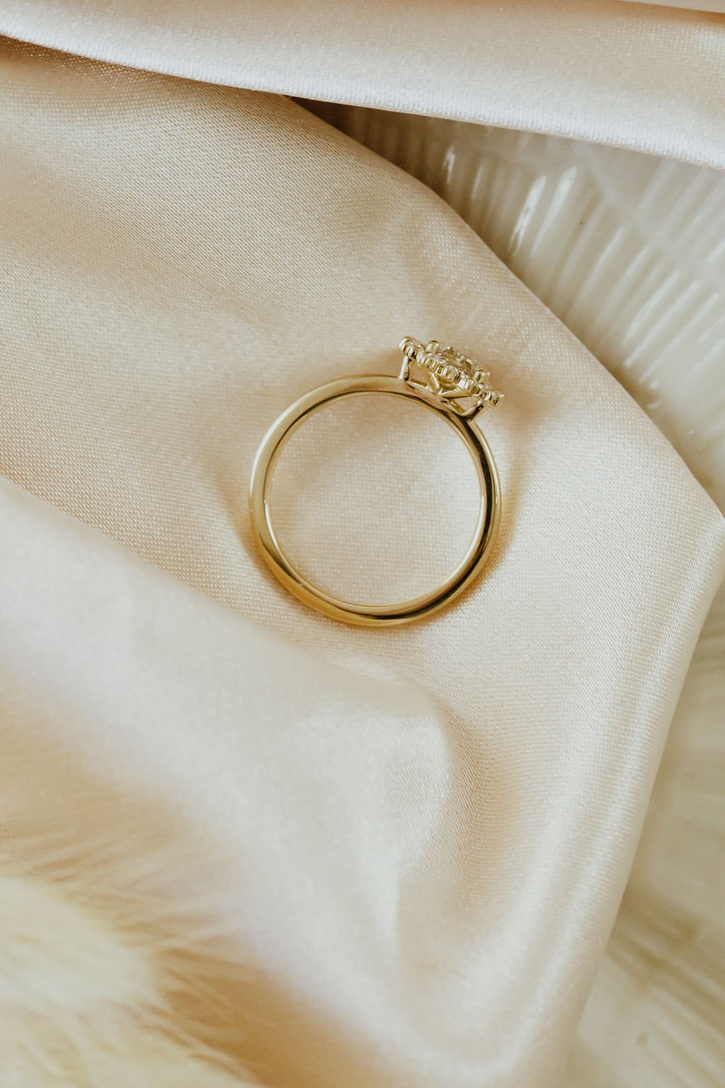 The Camille 1.03 ct Emerald Cut Champagne Diamond Ring