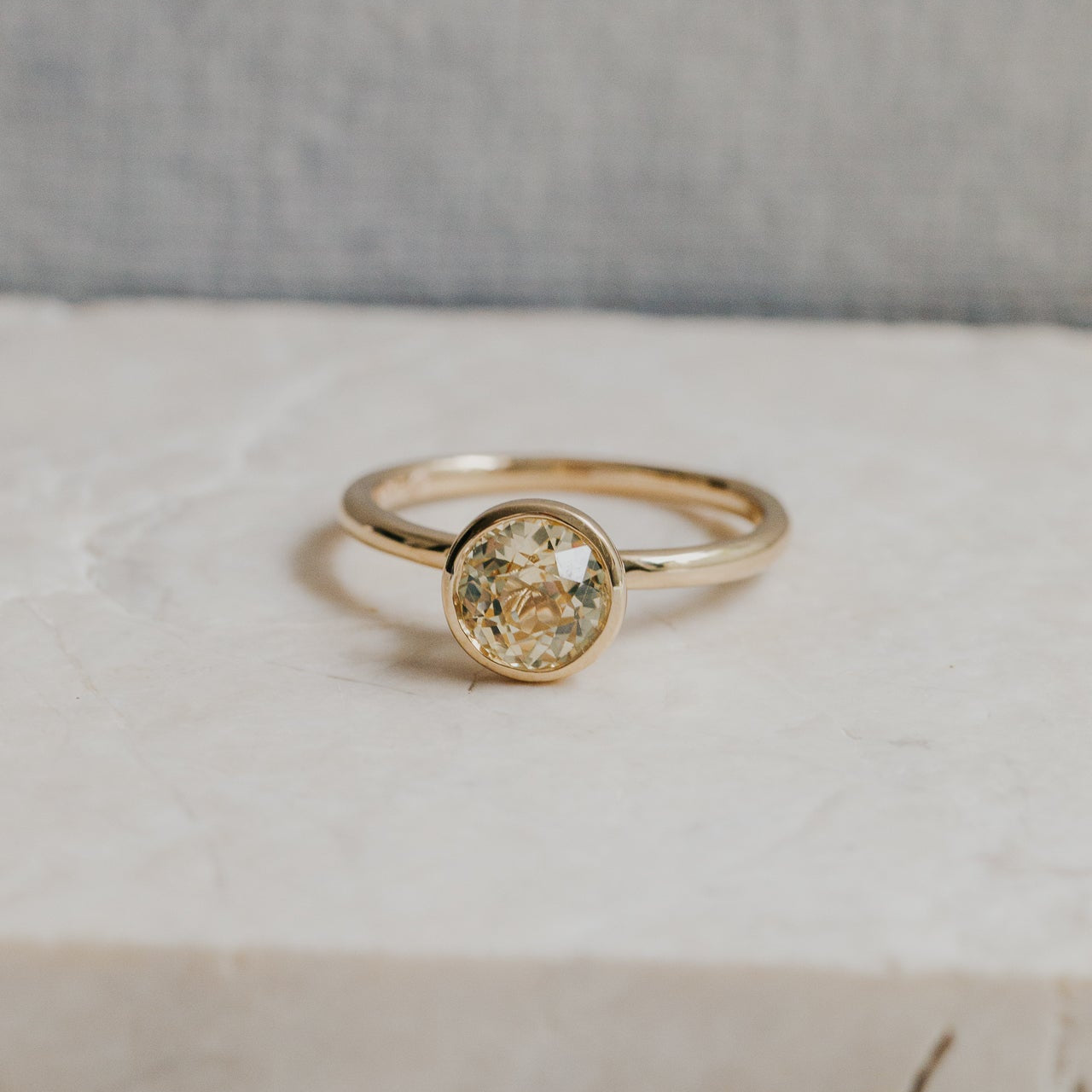 Build Your Own .75 ct Round Grey Montana Sapphire Ring