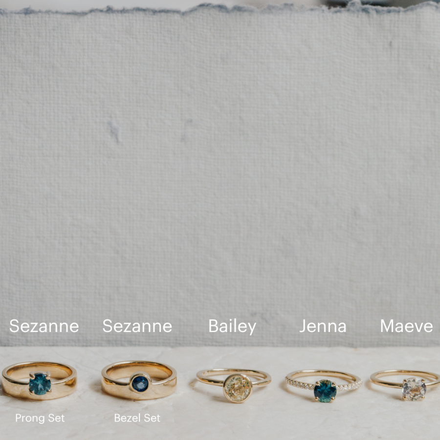 Build Your Own .75 ct Round Grey Montana Sapphire Ring