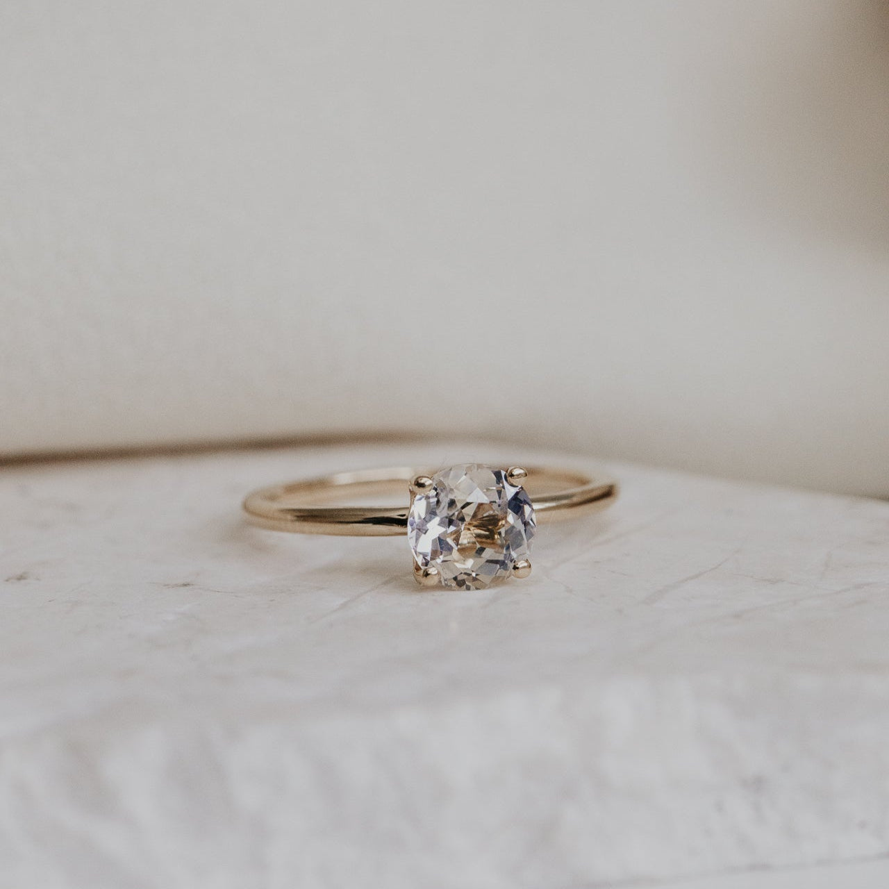 Build Your Own .75 ct Round Grey Montana Sapphire Ring