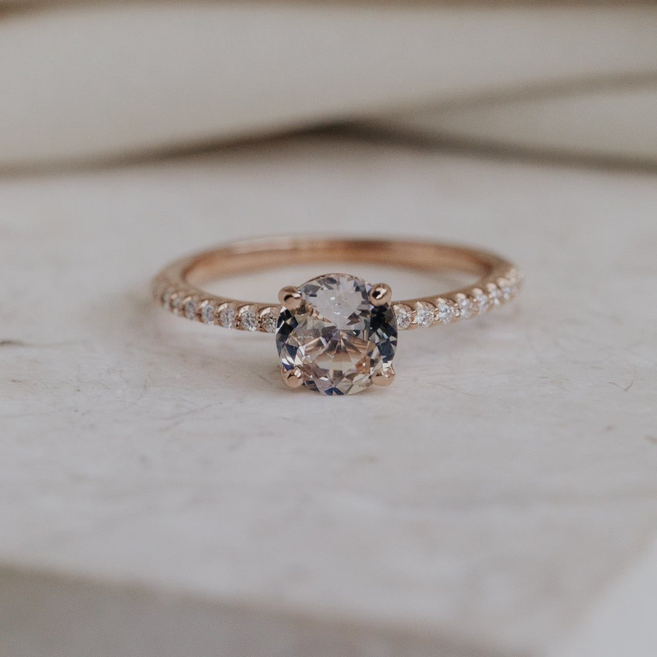 Build Your Own .75 ct Round Grey Montana Sapphire Ring