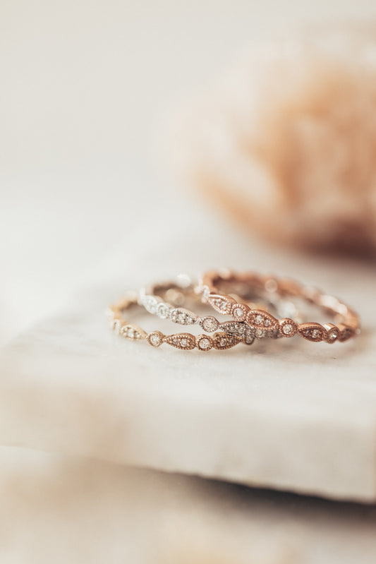 The Pear and Round Eternity Band