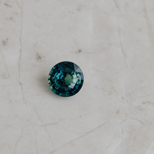 2.01 ct Round Teal Sapphire Stone