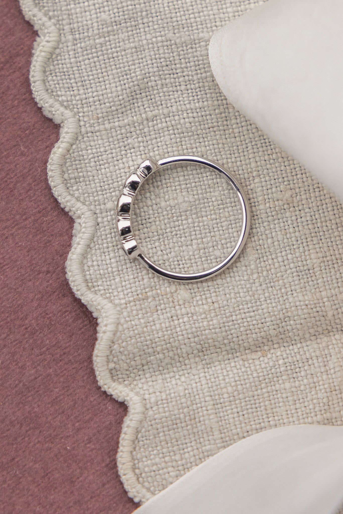 Two Sapphires with Circular Gold Accents Ring