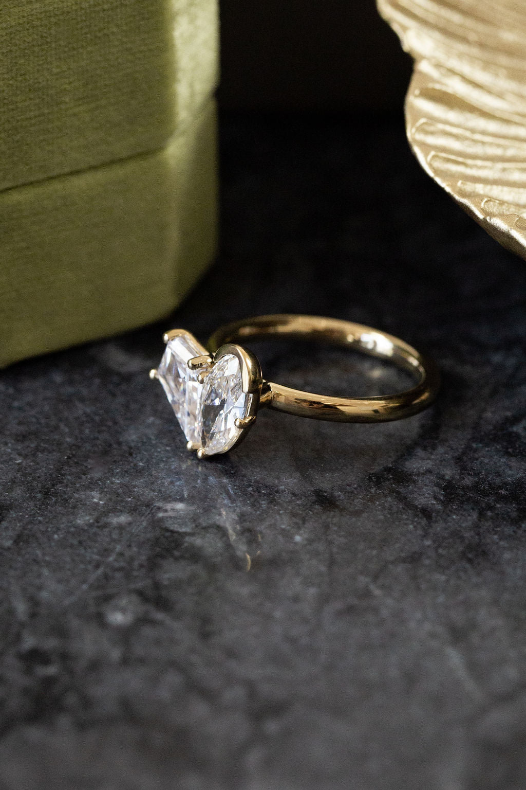 The Toi et Moi 1.00 ct Moval and 1.00 ct Kite Diamond Ring