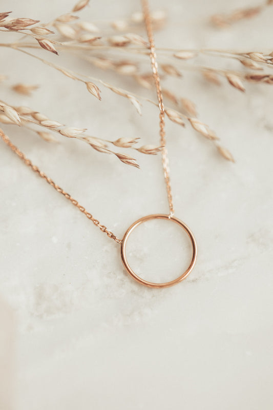 Dainty Circle on Chain Necklace