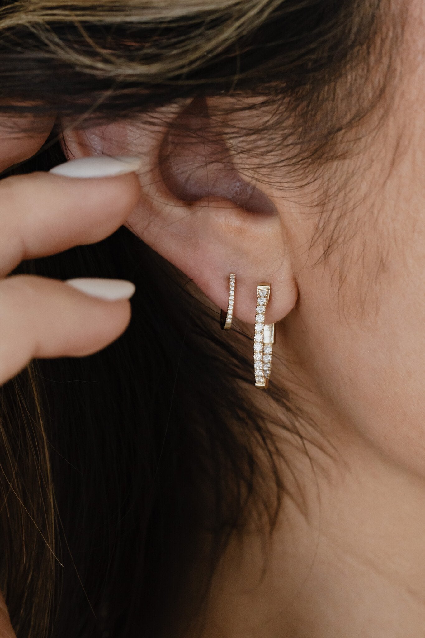 Pave Huggie Earrings