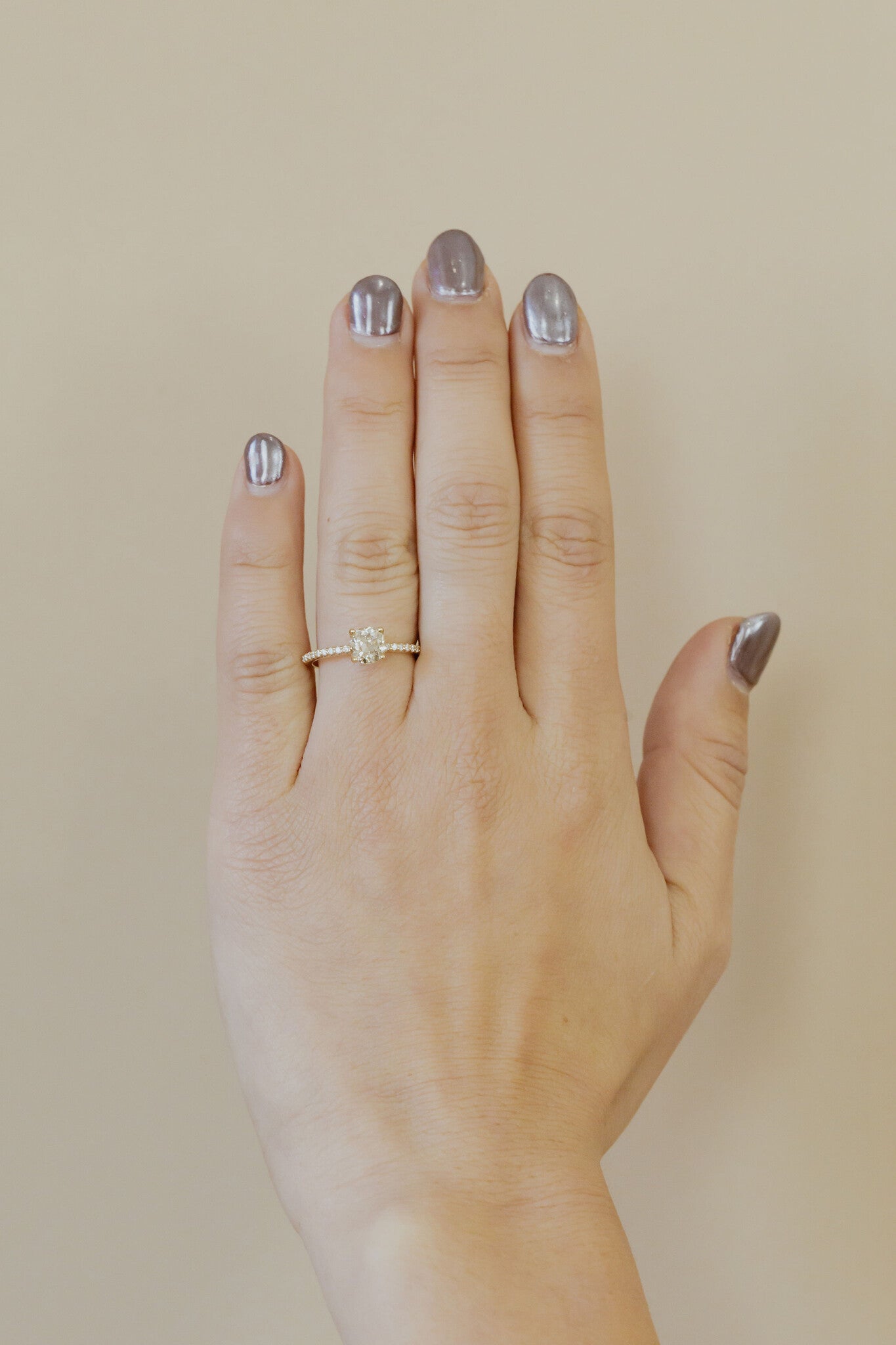 The Jenna 1.04 ct Round Champagne Diamond Ring