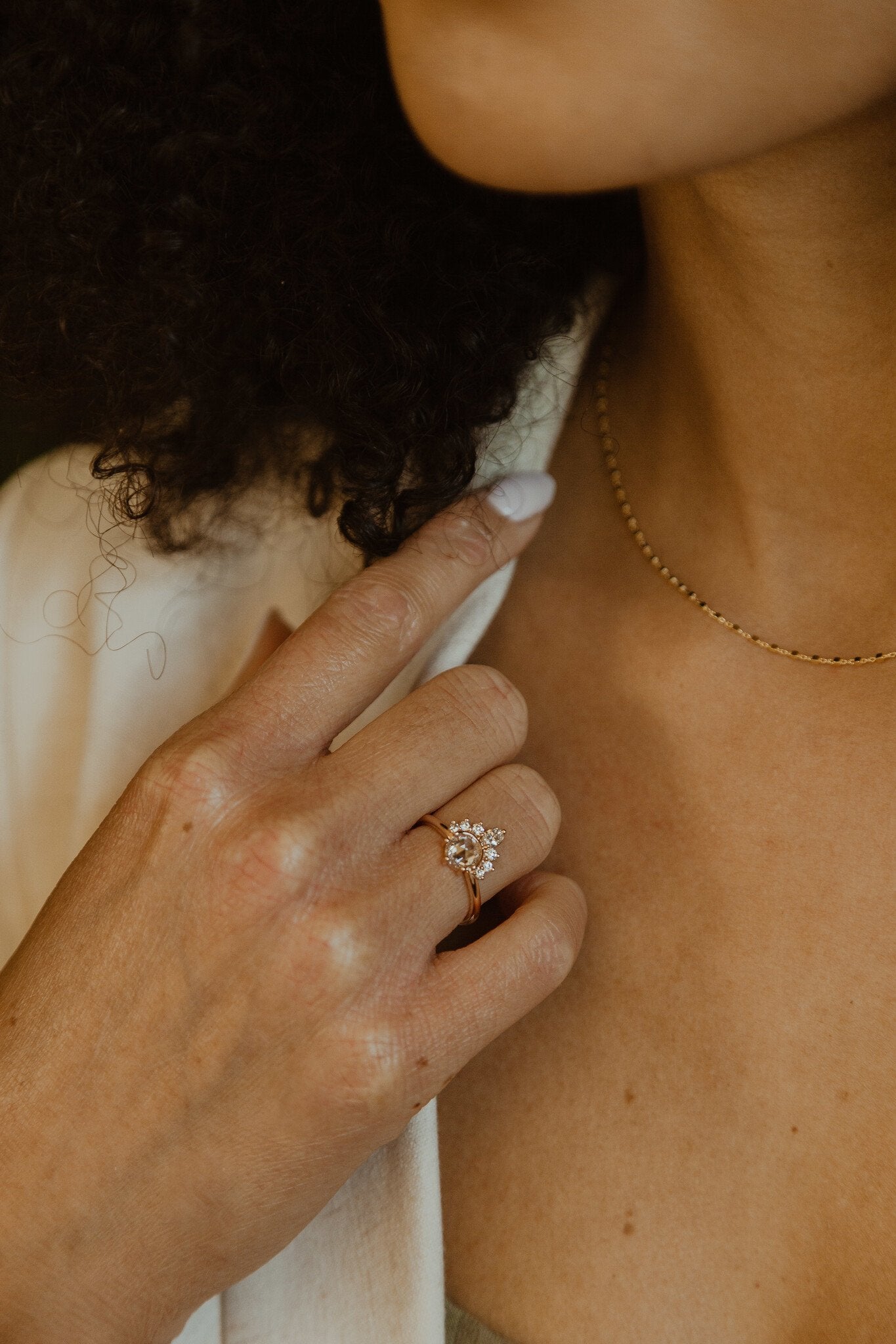 The Athena .70 ct Round Rose Cut Diamond Ring