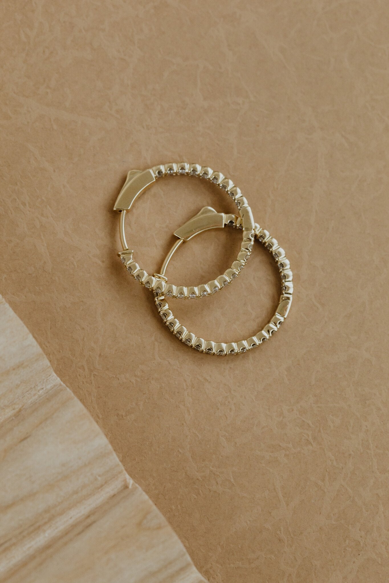 Large Inside Out Hoop Earrings