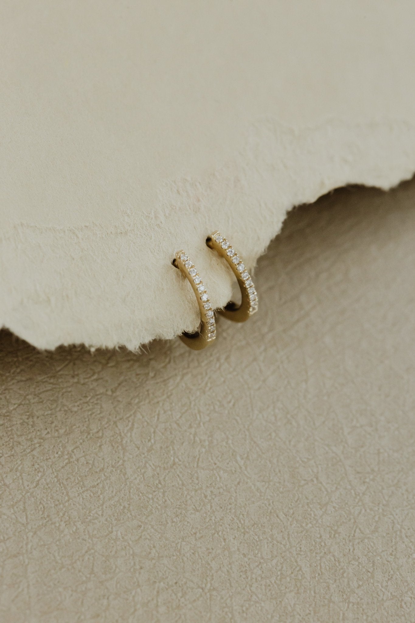 Pave Huggie Earrings