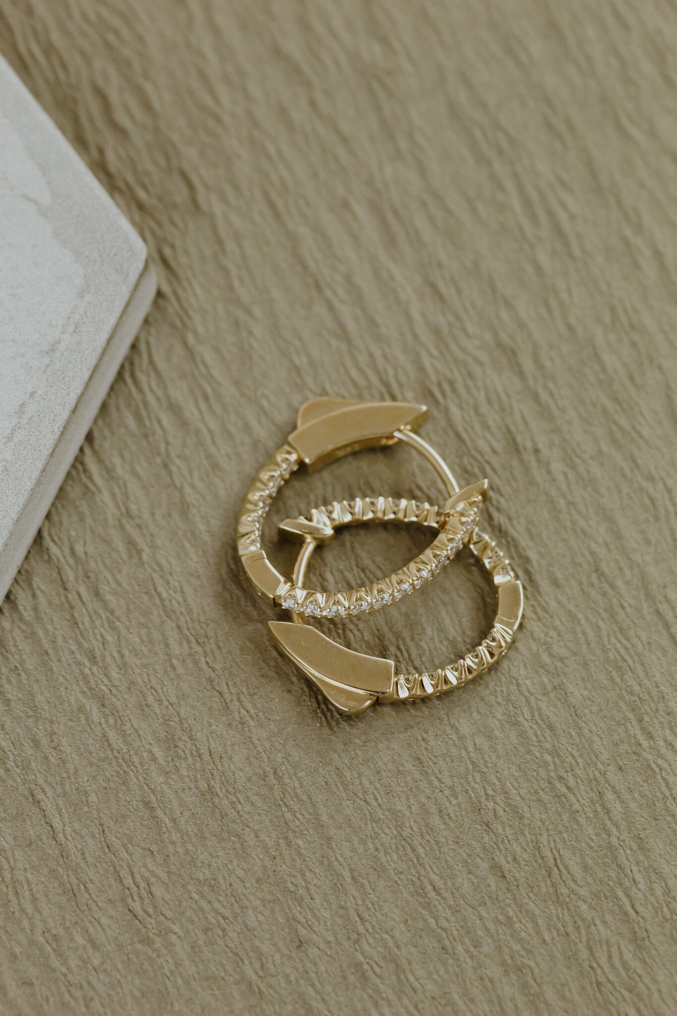 Oval Inside Out Hoop Earrings