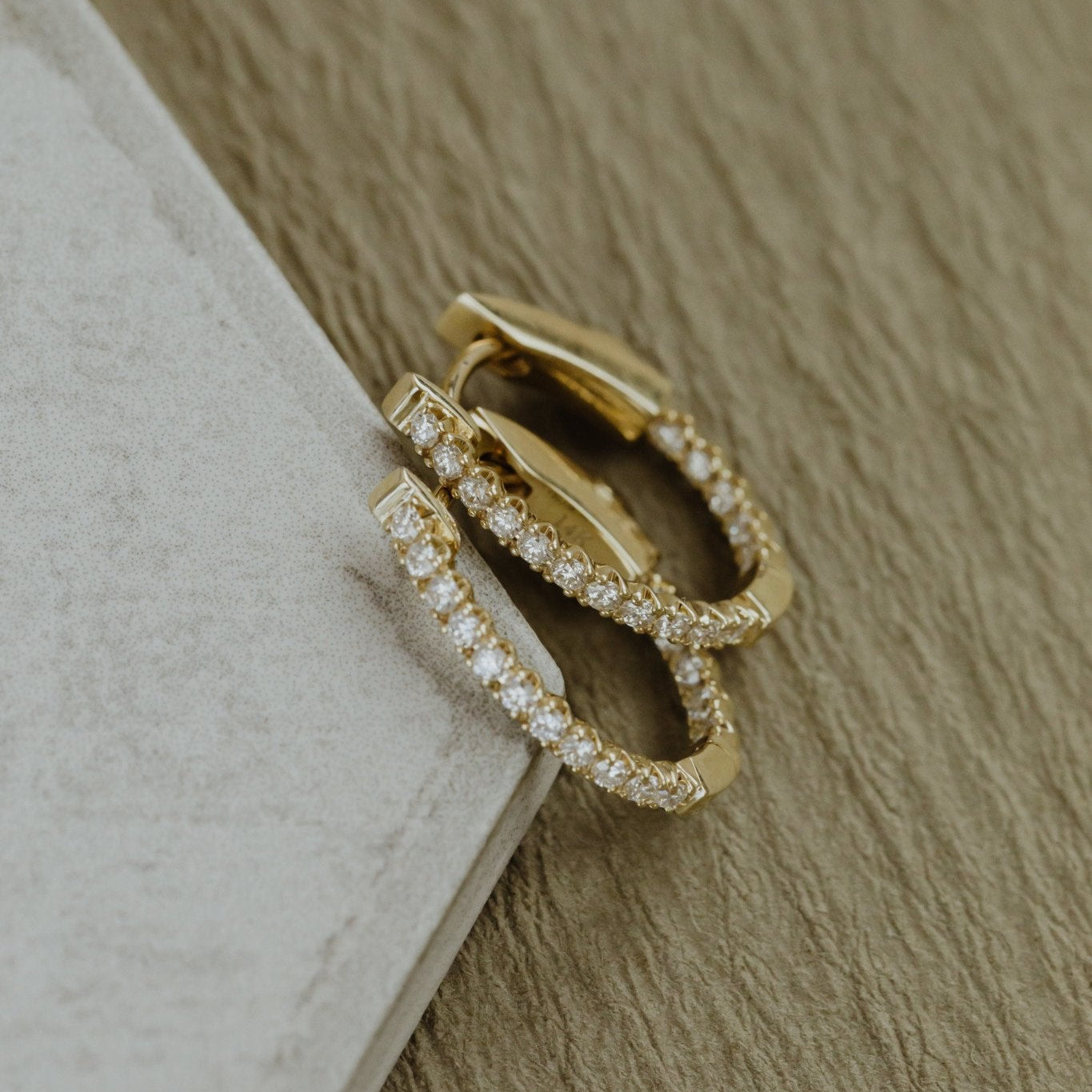 Oval Inside Out Hoop Earrings