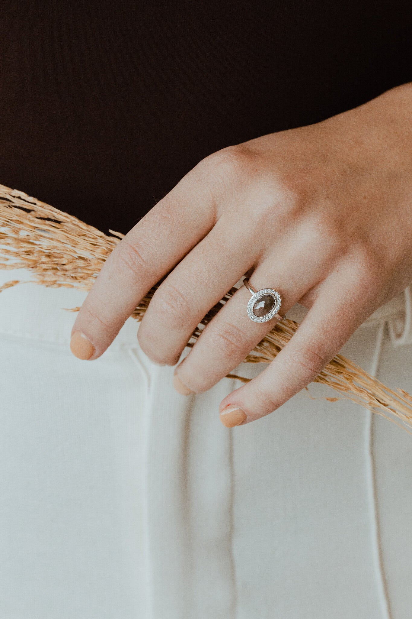 The Powell 1.72 ct Oval Rustic Diamond Ring