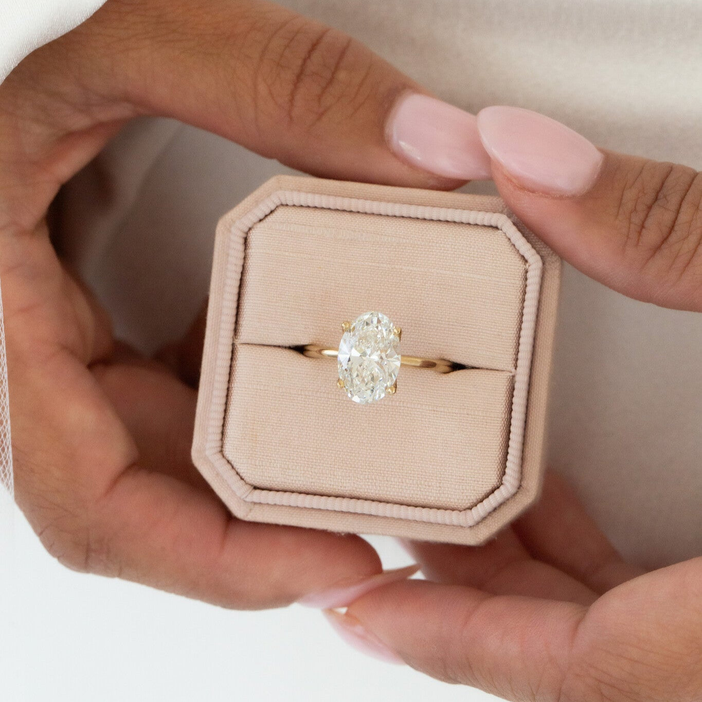 Maeve oval solitaire engagement ring