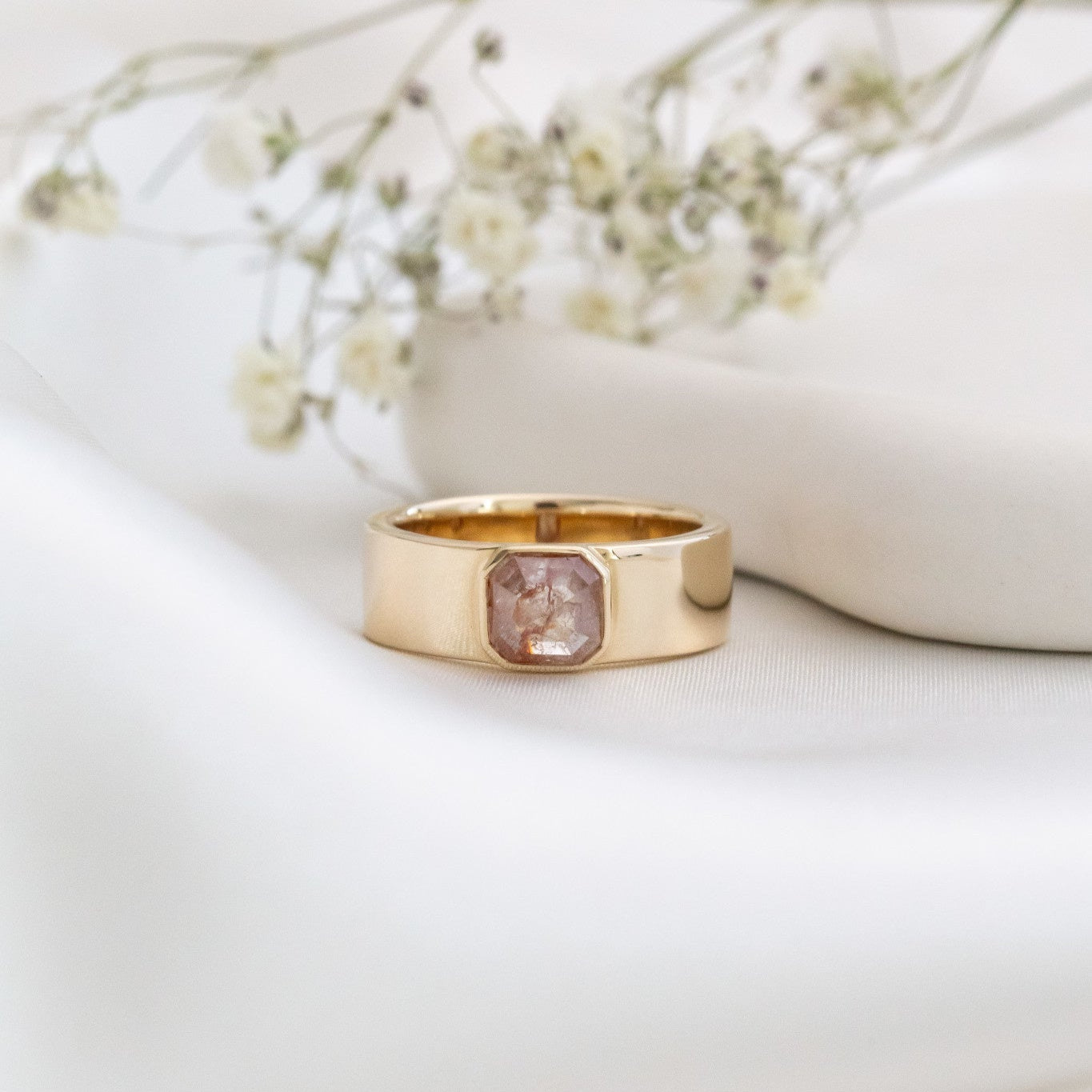 The Maya 1.11 ct Asscher Rustic Diamond Solitaire