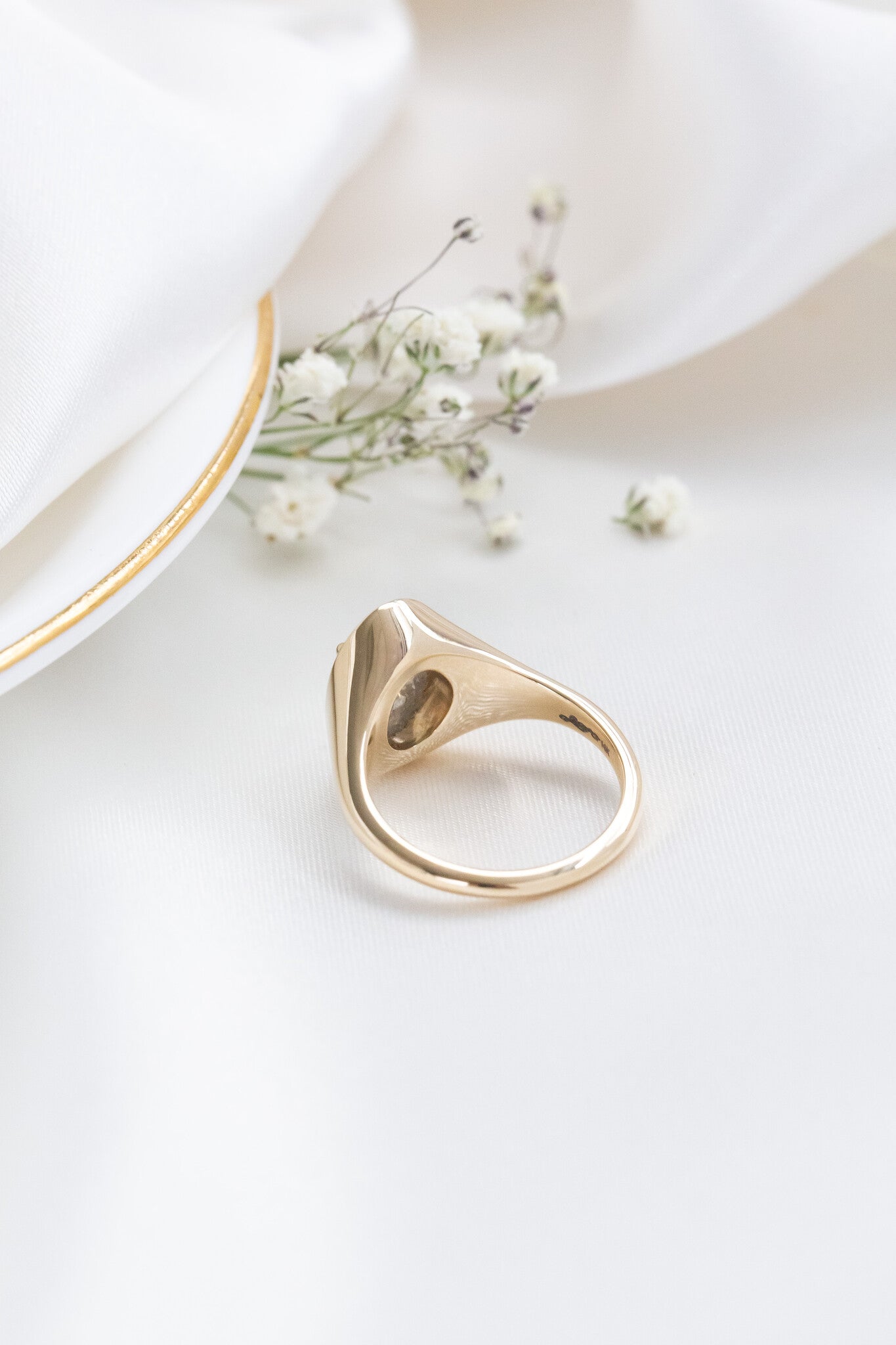 The Lennox 2.18 ct Oval Galaxy Diamond Signet Style Ring